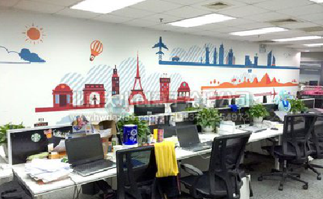  凤冈教你设计办公室墙绘的方法。