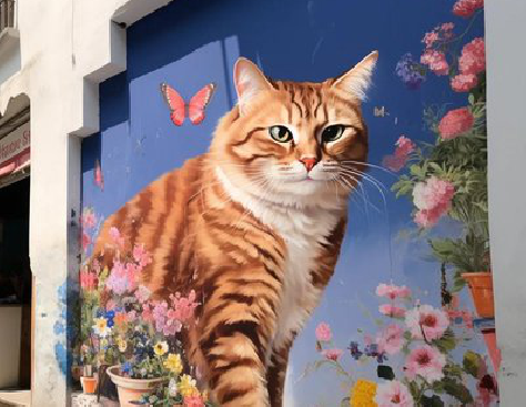  凤冈自己绘制有个性的手绘墙