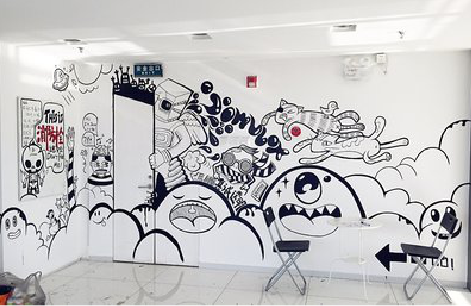  凤冈手绘墙并非传统涂鸦。